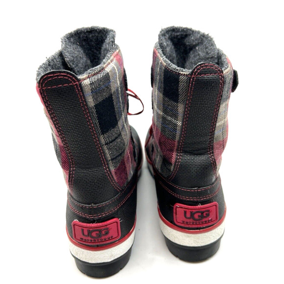 UGG Australian Women's Decatur Plaid Boots Size 6 Waterproof - Picture 4 of 6